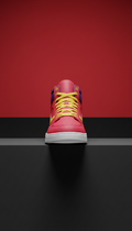 Crimson Flash High-Top Leather