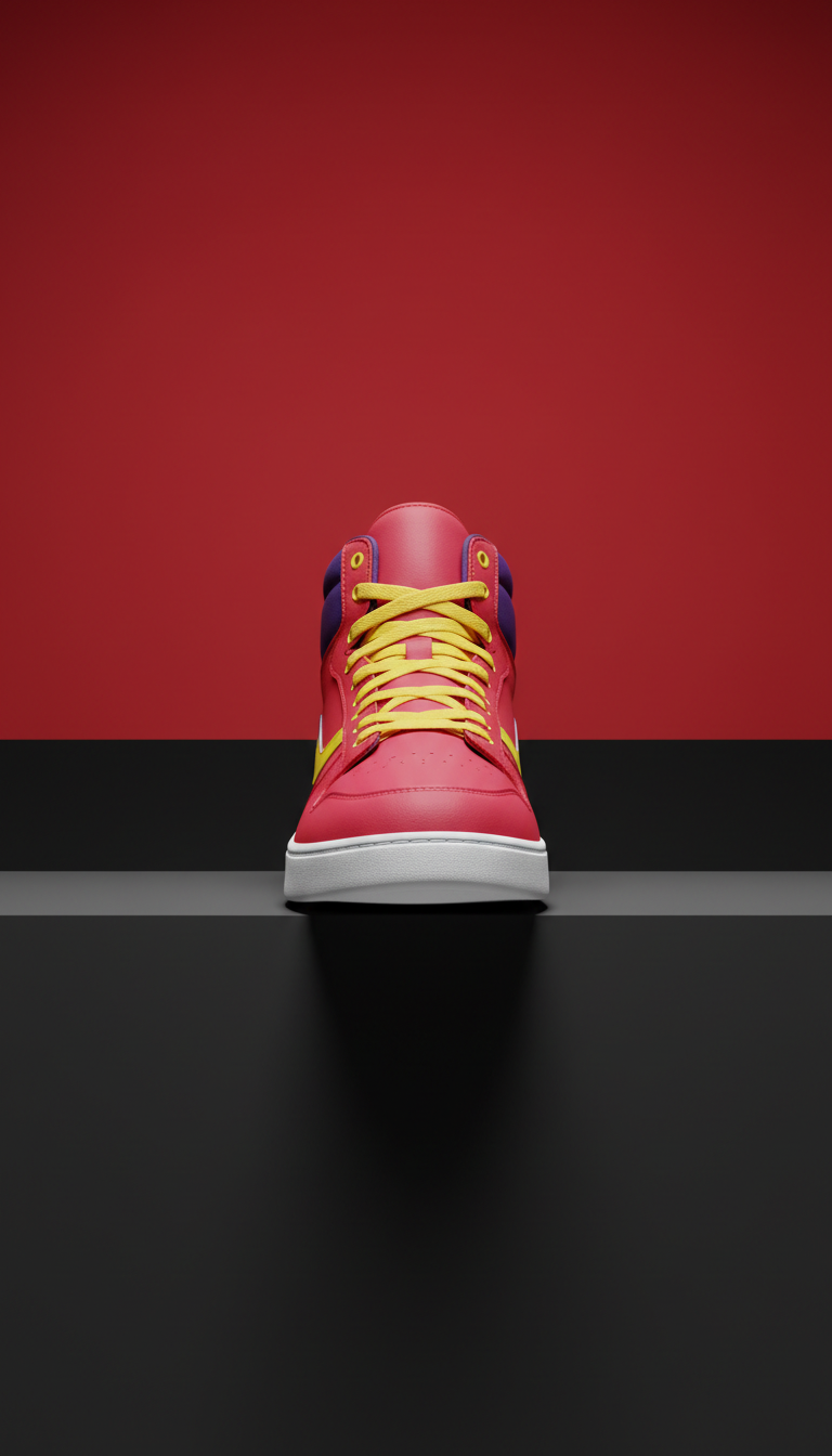 Crimson Flash High-Top Leather