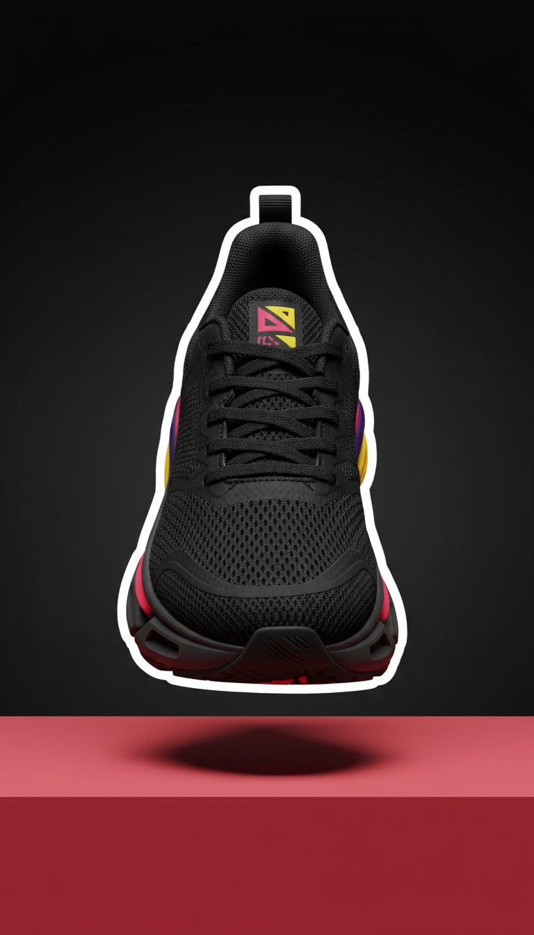 Matte Black Mesh Runner
